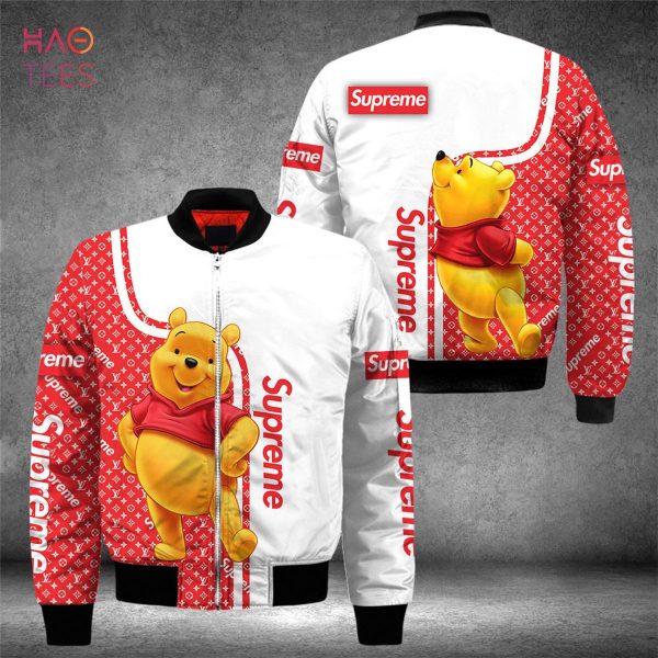 THE BEST Supreme Luxury Brand Winnie The Pooh Bomber Jacket POD Design