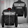 TRENDDING Adidas Full Black Mix Skull 3D Luxury Brand Bomber Jacket POD Design