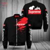 TRENDDING Supreme Luxury Brand White Mix Red Bomber Jacket Limited Edition