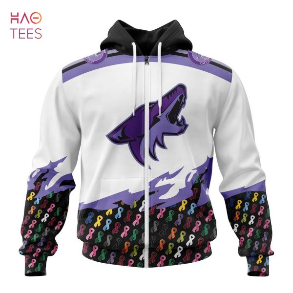 BEST NHL Arizona Coyotes, Specialized Kits In OCTOBER WE STAND TOGETHER WE CAN BEAT CANCER