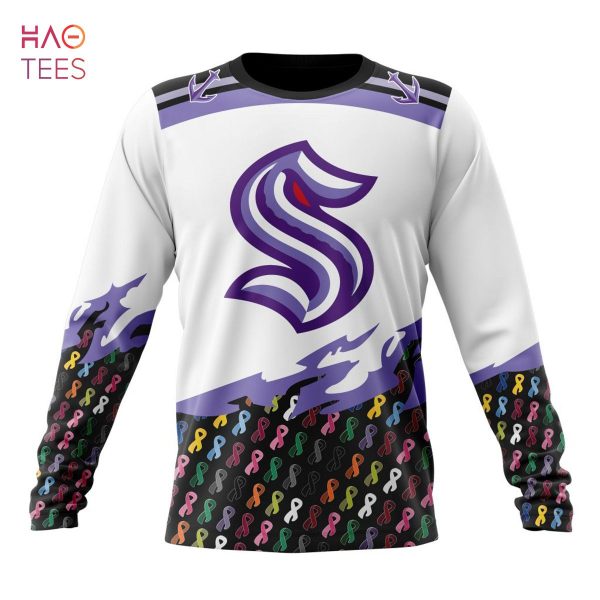 BEST NHL Seattle Kraken, Specialized Kits In OCTOBER WE STAND TOGETHER WE CAN BEAT CANCER