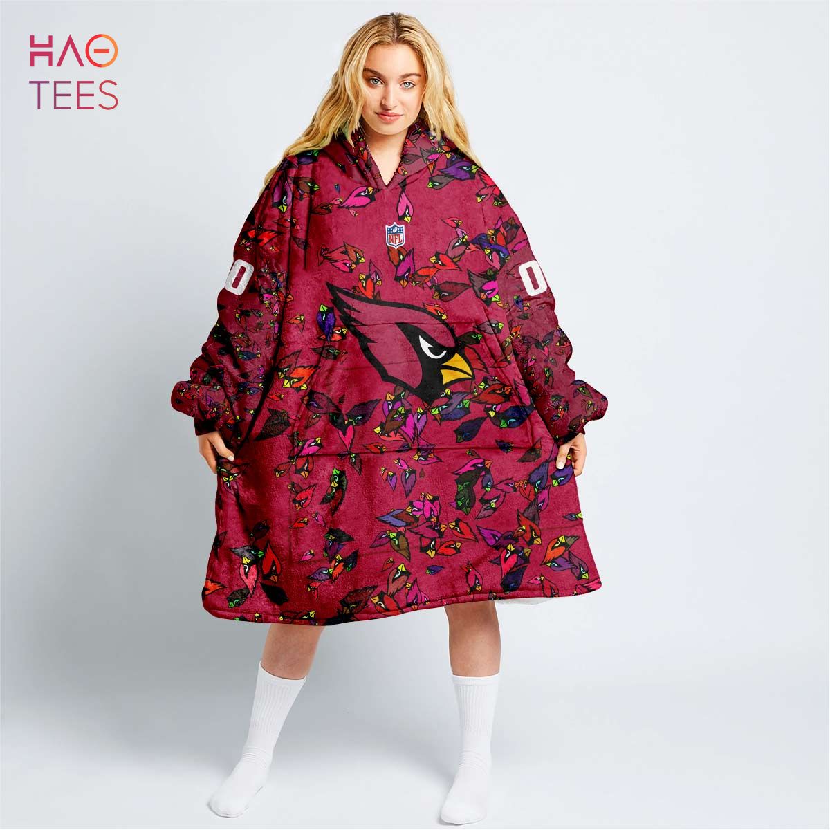 BEST Personalized NFL Arizona Cardinals Oodie, Flanket, Blanket Hoodie, Snuggie
