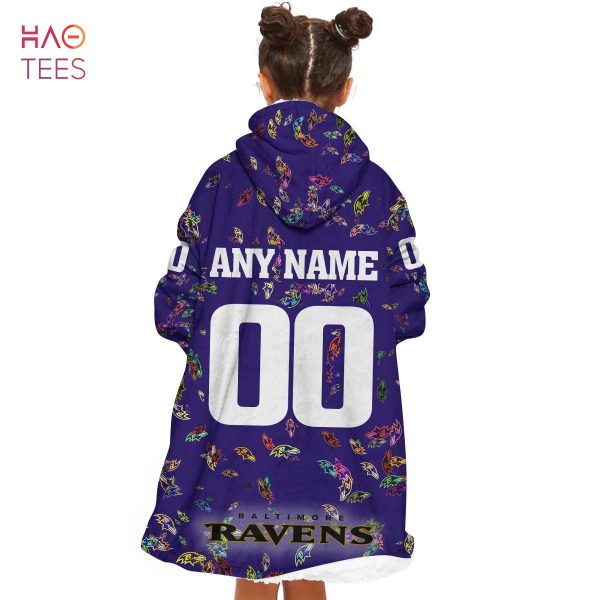 BEST Personalized NFL Baltimore Ravens Oodie, Flanket, Blanket Hoodie, Snuggie