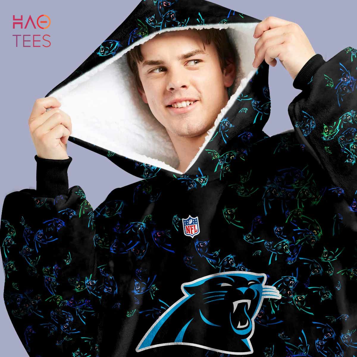 BEST Personalized NFL Carolina Panthers Oodie, Flanket, Blanket Hoodie, Snuggie