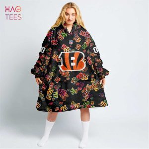 Black Bengals Blanket Hoodie