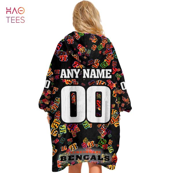 BEST Personalized NFL Cincinnati Bengals Oodie, Flanket, Blanket Hoodie, Snuggie