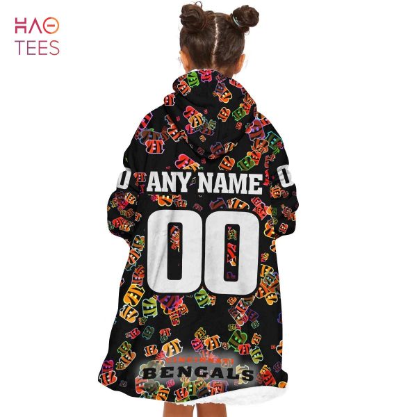 BEST Personalized NFL Cincinnati Bengals Oodie, Flanket, Blanket Hoodie, Snuggie