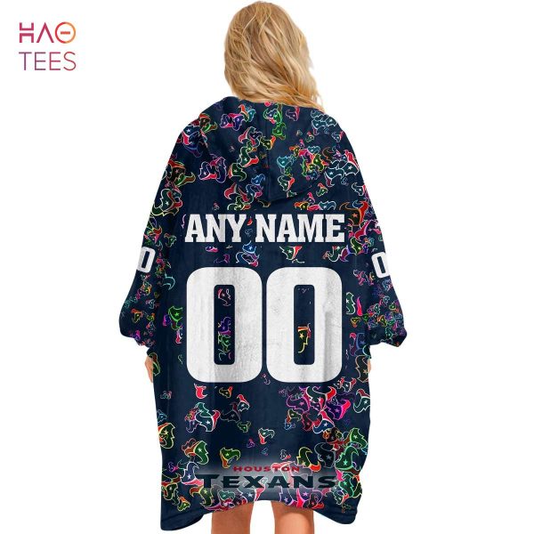 BEST Personalized NFL Houston Texans Oodie, Flanket, Blanket Hoodie, Snuggie