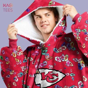 NFL Kansas City Chiefs Skellington Oodie Blanket Hoodie - Bee