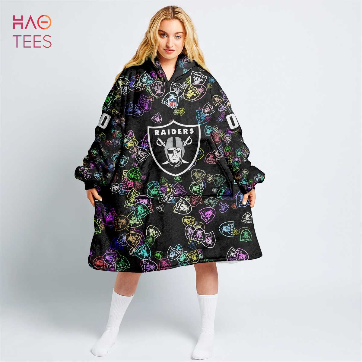 BEST Personalized NFL Las Vegas Raiders Oodie, Flanket, Blanket Hoodie, Snuggie