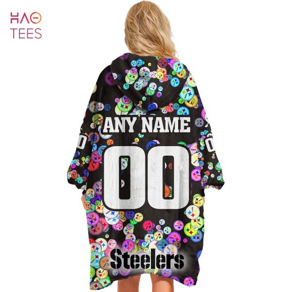 BEST Personalized NFL Pittsburgh Steelers Oodie, Flanket, Blanket Hoodie, Snuggie