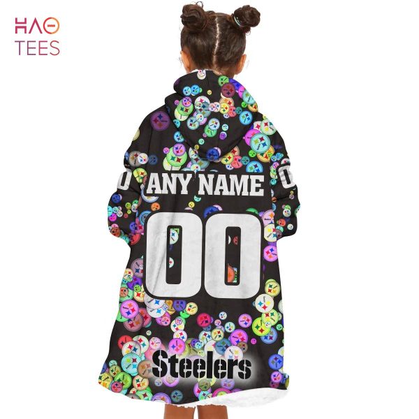 BEST Personalized NFL Pittsburgh Steelers Oodie, Flanket, Blanket Hoodie, Snuggie