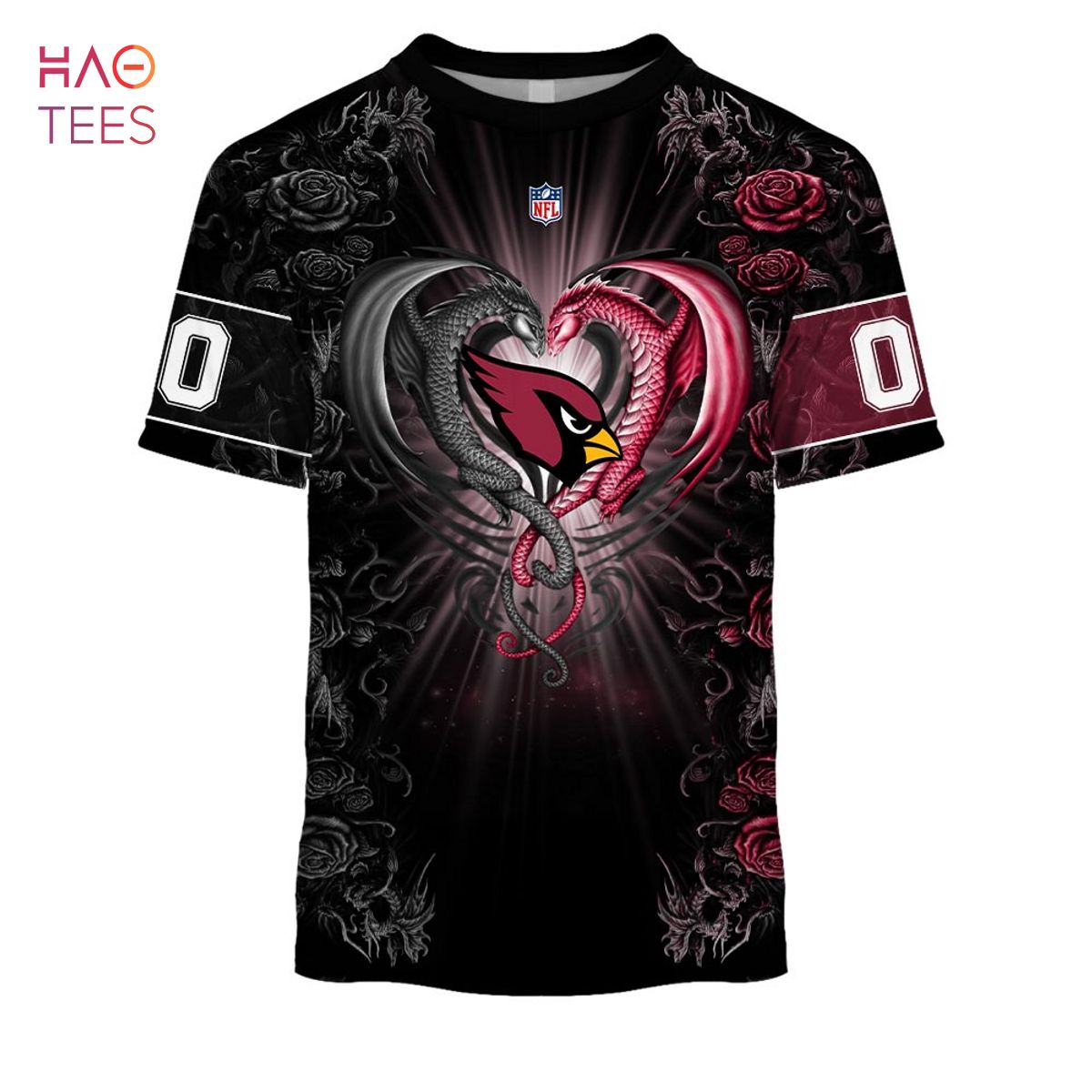 BEST Personalized NFL Rose Dragon Arizona Cardinals Hoodie BEST Personalized NFL Rose Dragon Arizona Cardinals Hoodie