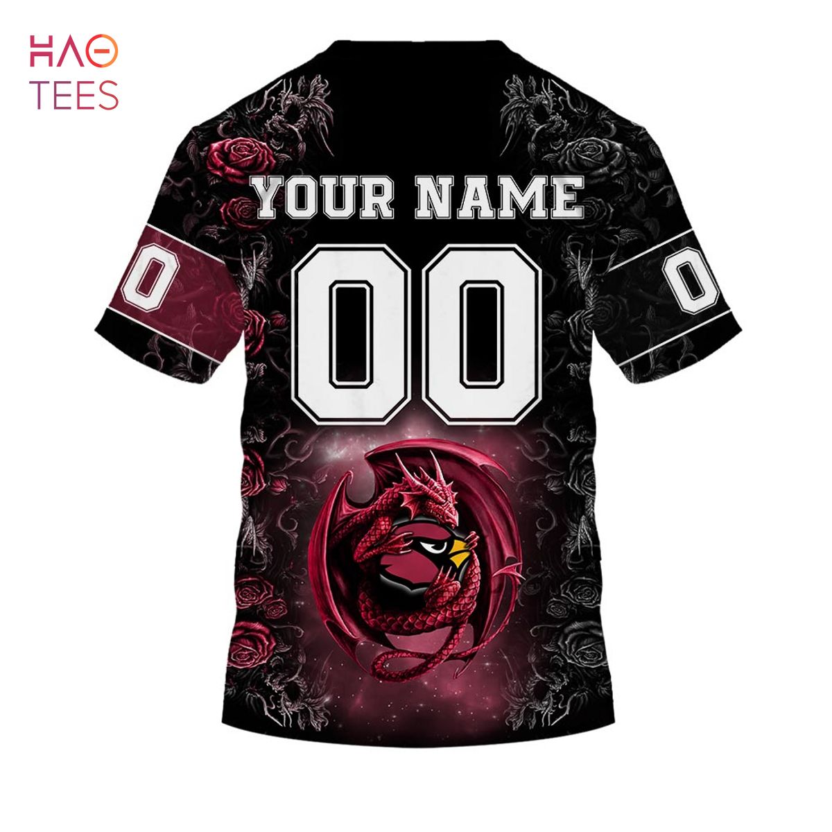 BEST Personalized NFL Rose Dragon Arizona Cardinals Hoodie BEST Personalized NFL Rose Dragon Arizona Cardinals Hoodie
