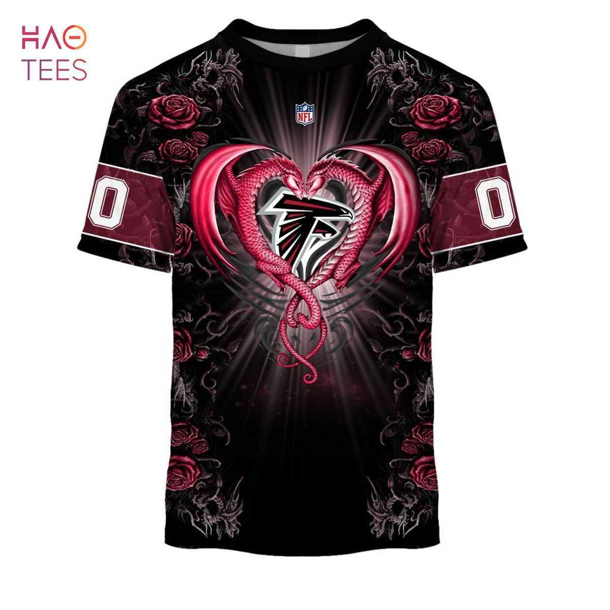 BEST Personalized NFL Rose Dragon Atlanta Falcons Hoodie BEST Personalized NFL Rose Dragon Atlanta Falcons Hoodie