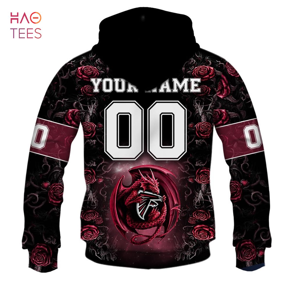 BEST Personalized NFL Rose Dragon Atlanta Falcons Hoodie BEST Personalized NFL Rose Dragon Atlanta Falcons Hoodie