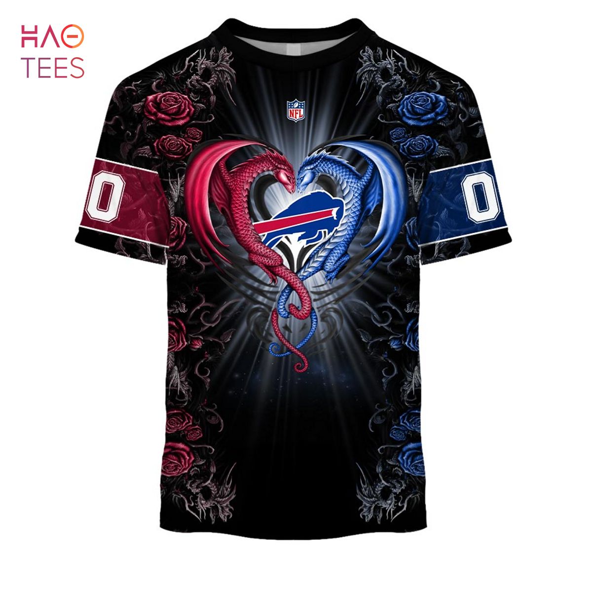 BEST Personalized NFL Rose Dragon Buffalo Bills Hoodie BEST Personalized NFL Rose Dragon Buffalo Bills Hoodie
