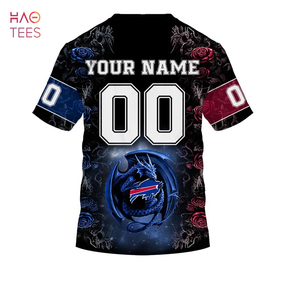 BEST Personalized NFL Rose Dragon Buffalo Bills Hoodie BEST Personalized NFL Rose Dragon Buffalo Bills Hoodie