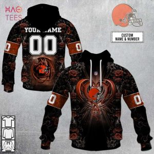 BEST Personalized NFL Rose Dragon Cleveland Browns Hoodie
