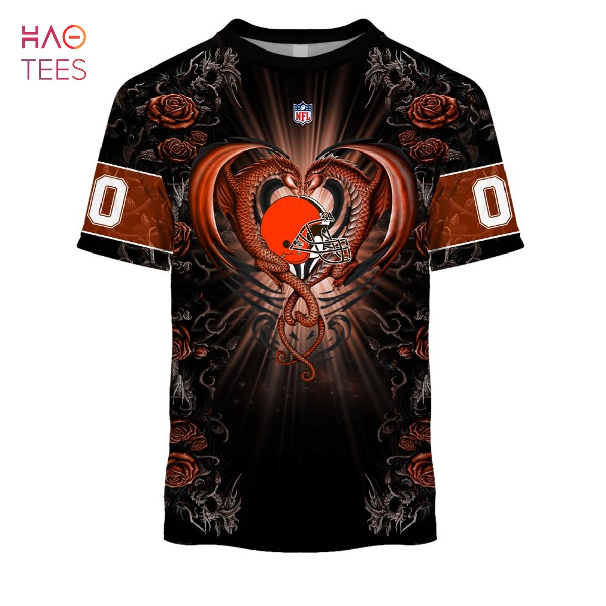 BEST Personalized NFL Rose Dragon Cleveland Browns Hoodie BEST Personalized NFL Rose Dragon Cleveland Browns Hoodie