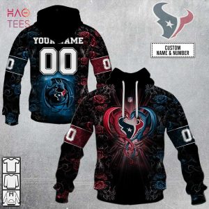 BEST Personalized NFL Rose Dragon Houston Texans Hoodie