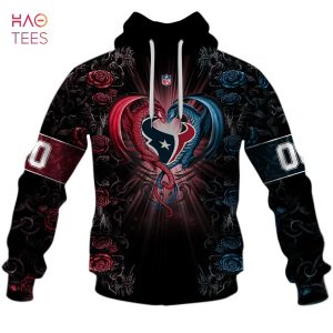 BEST Personalized NFL Rose Dragon Houston Texans Hoodie
