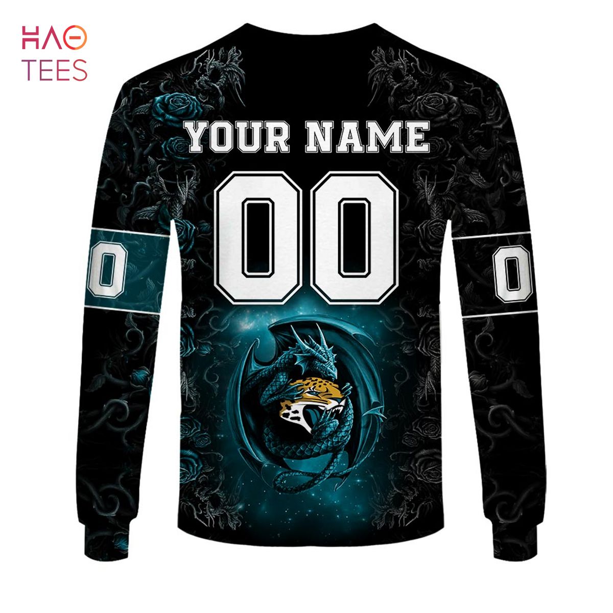 Lulu Grace Designs Jacksonville Jaguars Glitter Top: NFL Football Fan Gear & Apparel XX-Large / Hoodie