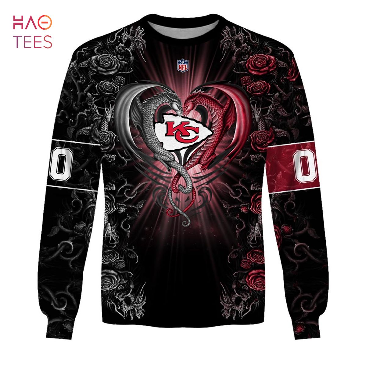 BEST Personalized NFL Rose Dragon Kansas City Chiefs Hoodie BEST Personalized NFL Rose Dragon Kansas City Chiefs Hoodie