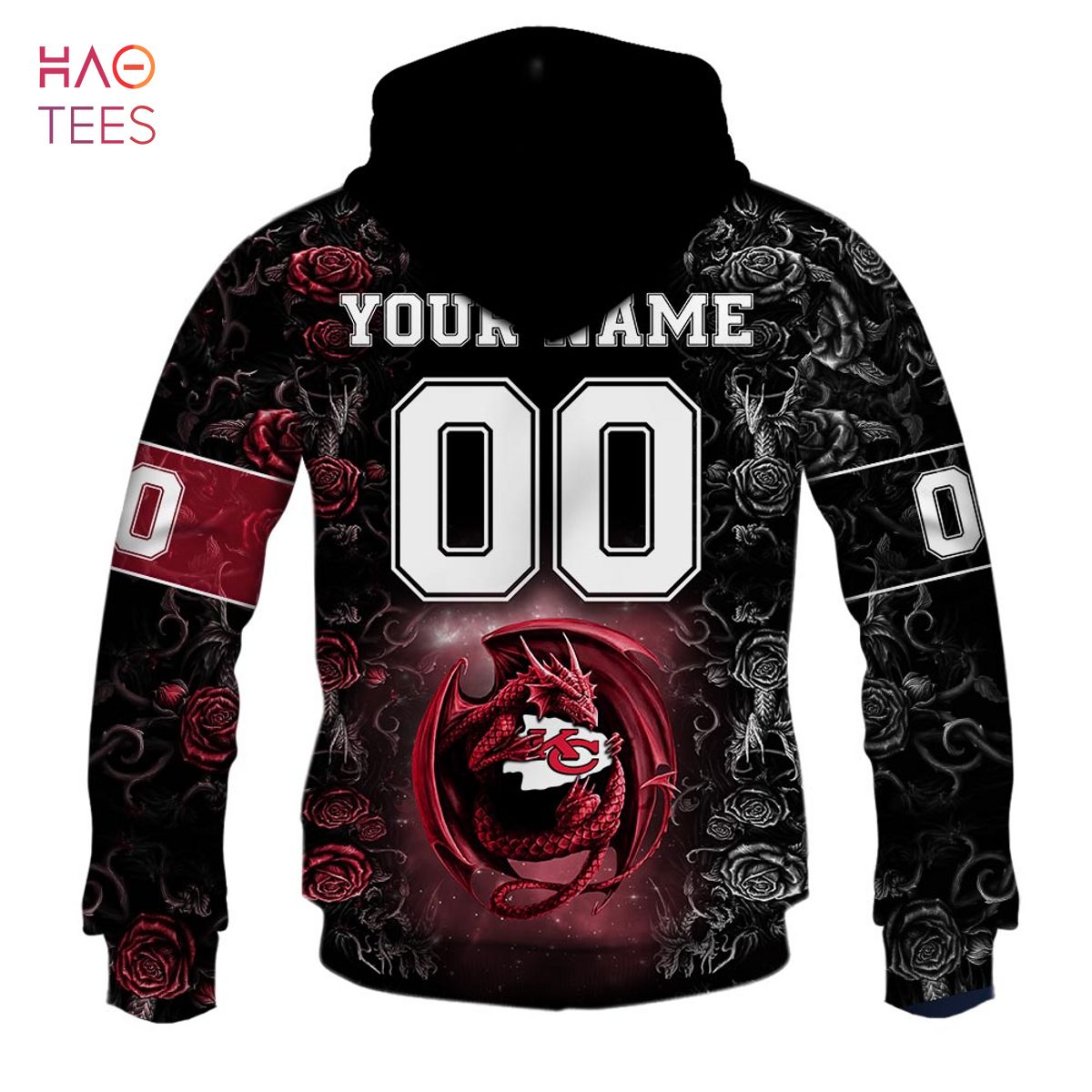 BEST Personalized NFL Rose Dragon Kansas City Chiefs Hoodie BEST Personalized NFL Rose Dragon Kansas City Chiefs Hoodie