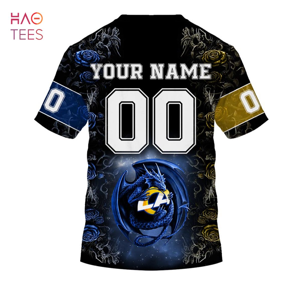 BEST Personalized NFL Rose Dragon Los Angeles Rams Hoodie BEST Personalized NFL Rose Dragon Los Angeles Rams Hoodie