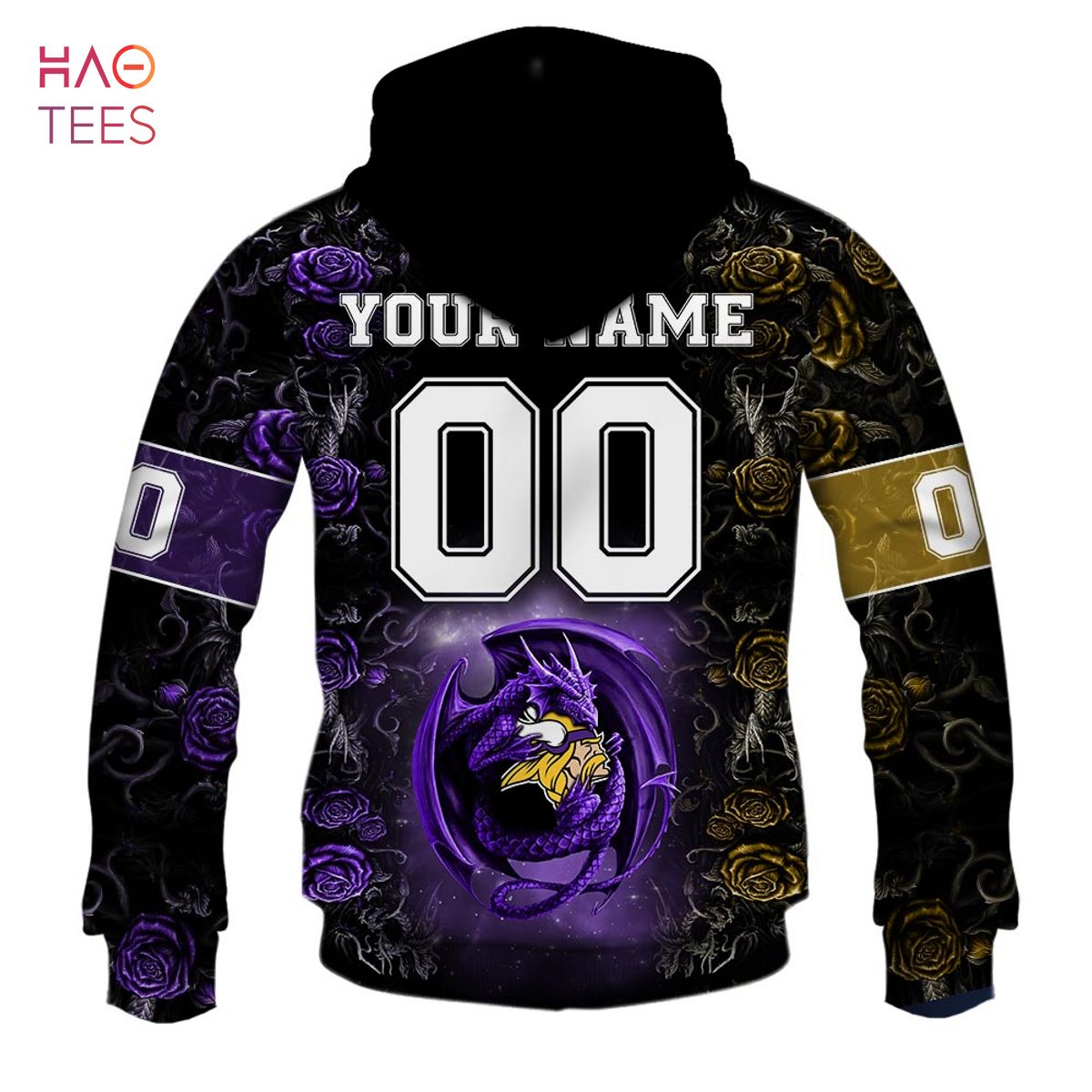 Minnesota Vikings Personalized Name & Number NFL Dragon Baseball Shirt Best  Gift Fans