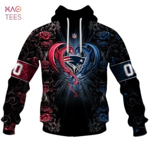 BEST Personalized NFL Rose Dragon New England Patriots Hoodie
