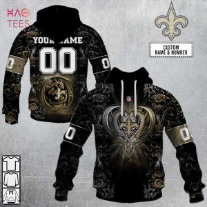 BEST Personalized NFL Rose Dragon New Orleans Saints Hoodie