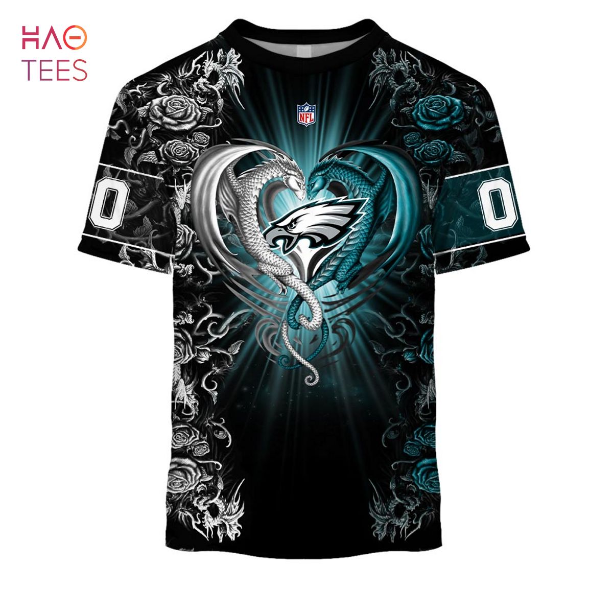 BEST Personalized NFL Rose Dragon Philadelphia Eagles Hoodie BEST Personalized NFL Rose Dragon Philadelphia Eagles Hoodie