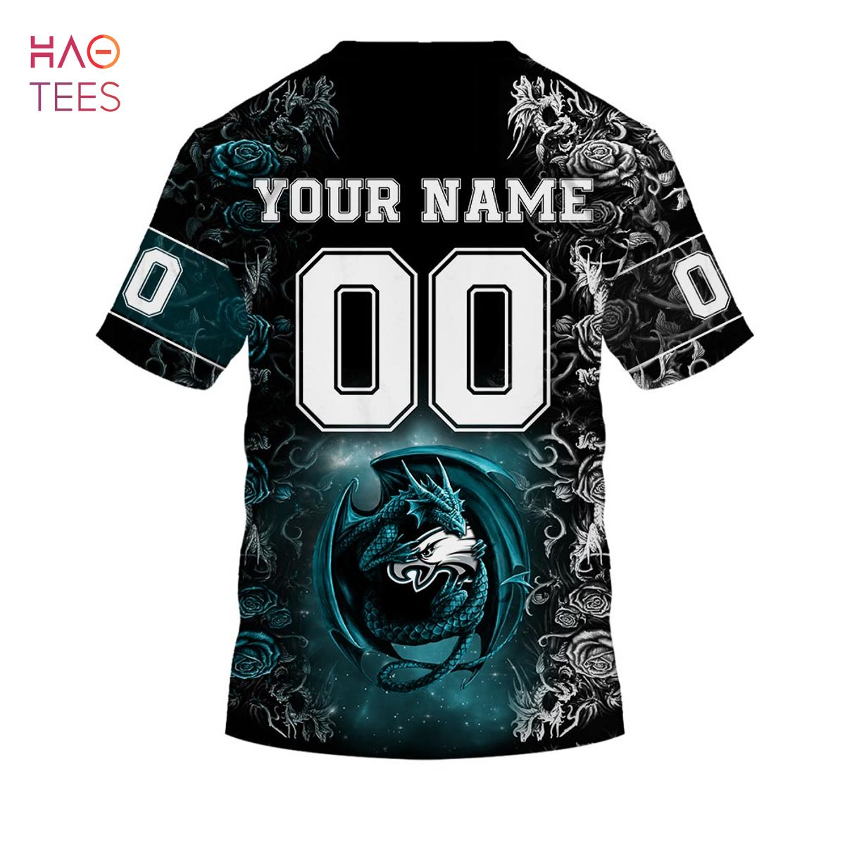 BEST Personalized NFL Rose Dragon Philadelphia Eagles Hoodie BEST Personalized NFL Rose Dragon Philadelphia Eagles Hoodie