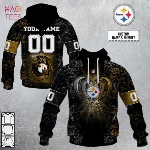 Pittsburgh Steelers NFL SKull Funny Yellow Hoodie, Zip Hoodie 3D All Over  Print For Fans