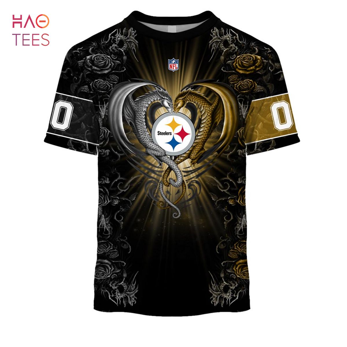 BEST Personalized NFL Rose Dragon Pittsburgh Steelers Hoodie BEST Personalized NFL Rose Dragon Pittsburgh Steelers Hoodie