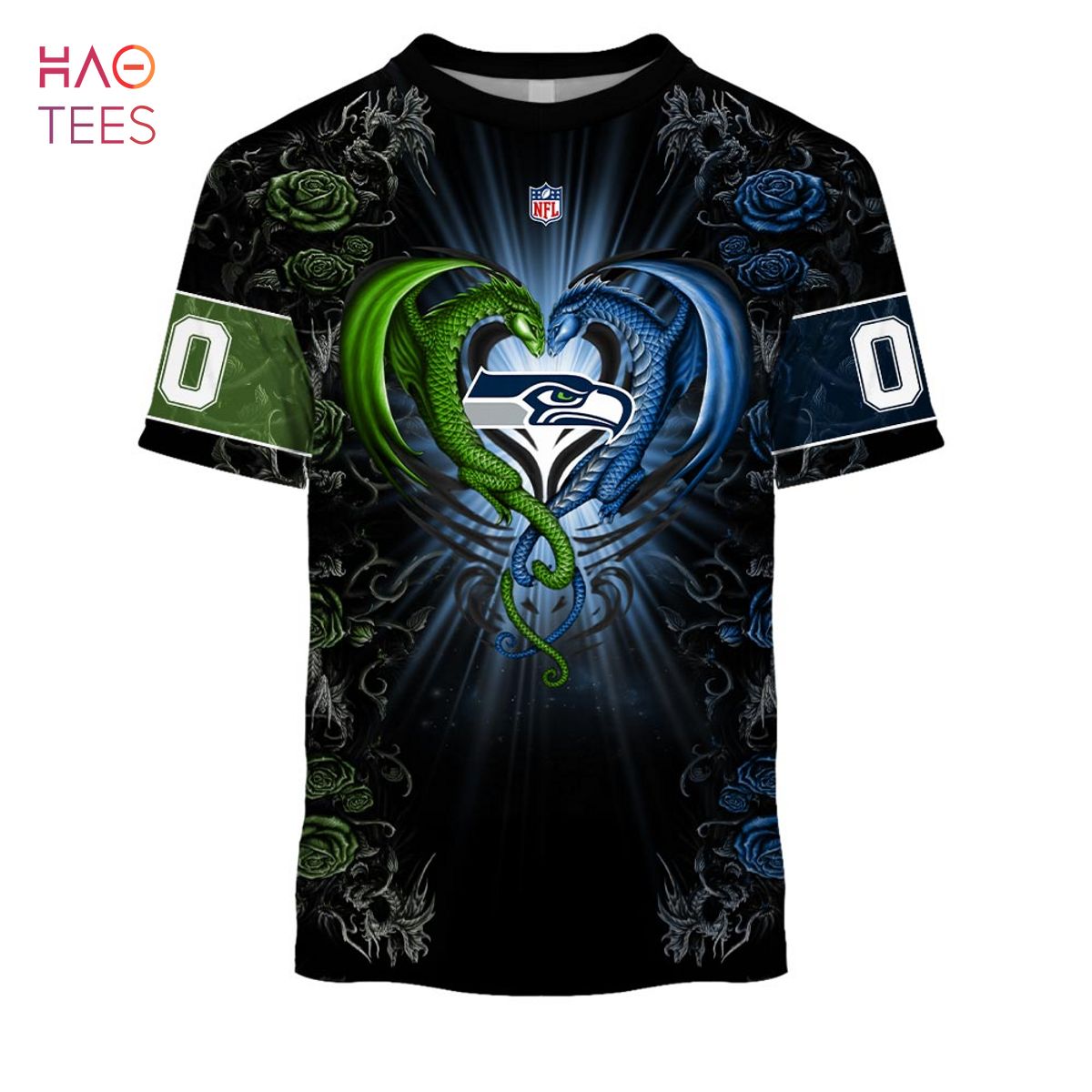 Seattle seahawks Personalized NFL Dragon Baseball Jersey Shirt