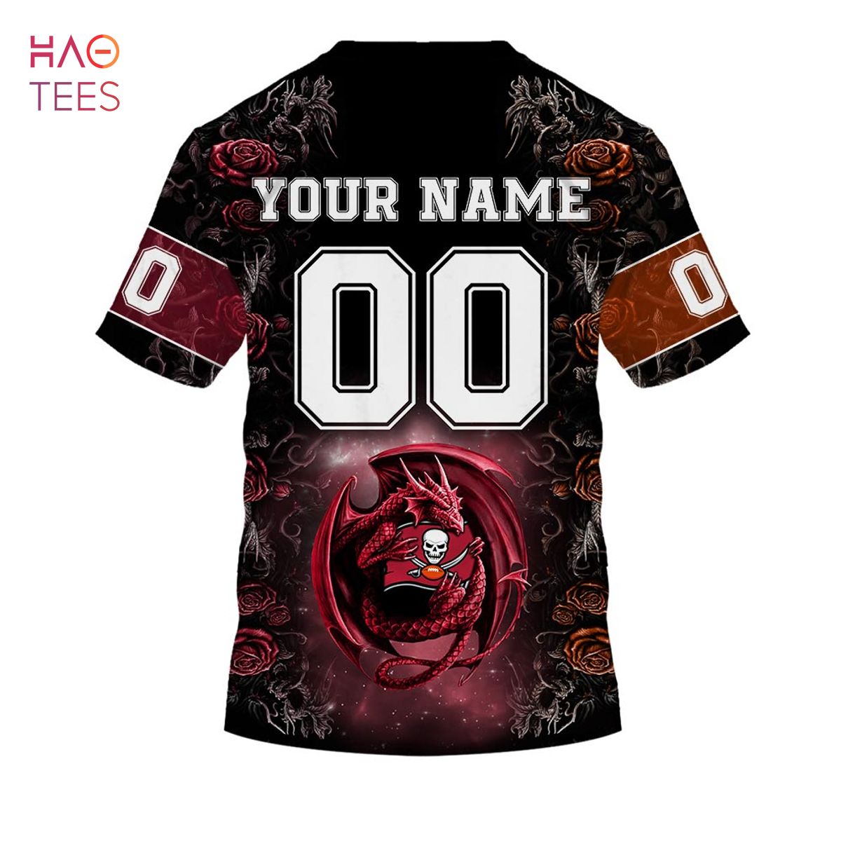 BEST Personalized NFL Rose Dragon Tampa Bay Buccaneers Hoodie BEST Personalized NFL Rose Dragon Tampa Bay Buccaneers Hoodie