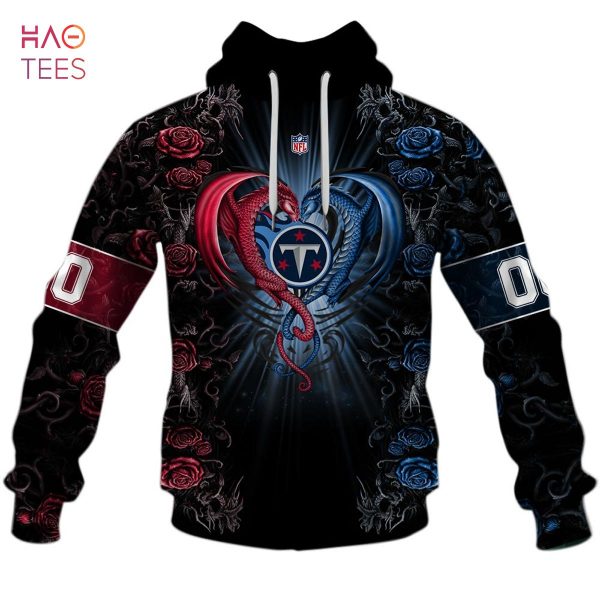 BEST Personalized NFL Rose Dragon Tennessee Titans Hoodie
