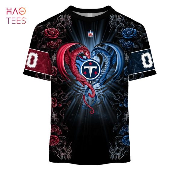 BEST Personalized NFL Rose Dragon Tennessee Titans Hoodie