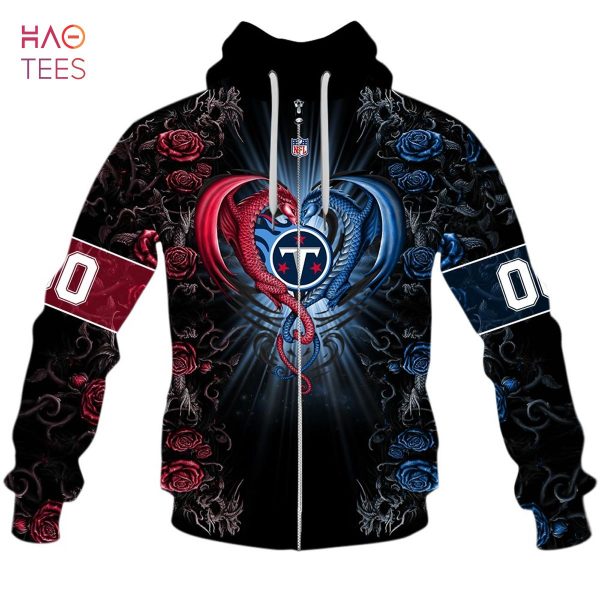 BEST Personalized NFL Rose Dragon Tennessee Titans Hoodie
