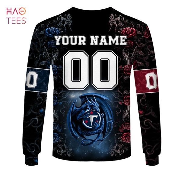 BEST Personalized NFL Rose Dragon Tennessee Titans Hoodie