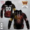BEST Personalized NFL Rose Dragon Washington Commanders Hoodie