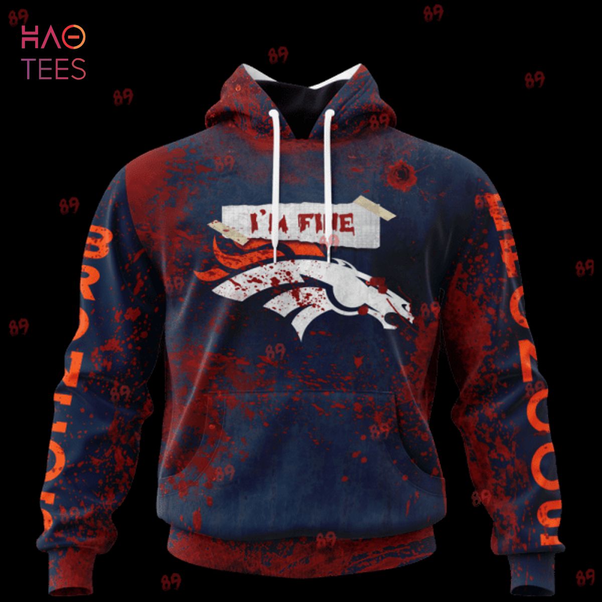 BEST Broncos Halloween Blood Jersey LIMITED EDITION 3D Hoodie BEST Broncos Halloween Blood Jersey LIMITED EDITION 3D Hoodie