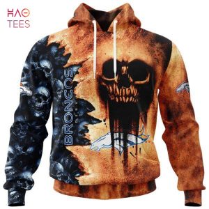 BEST Broncos Halloween Cemetery Skull Jersey LIMITED EDITION 3D Hoodie