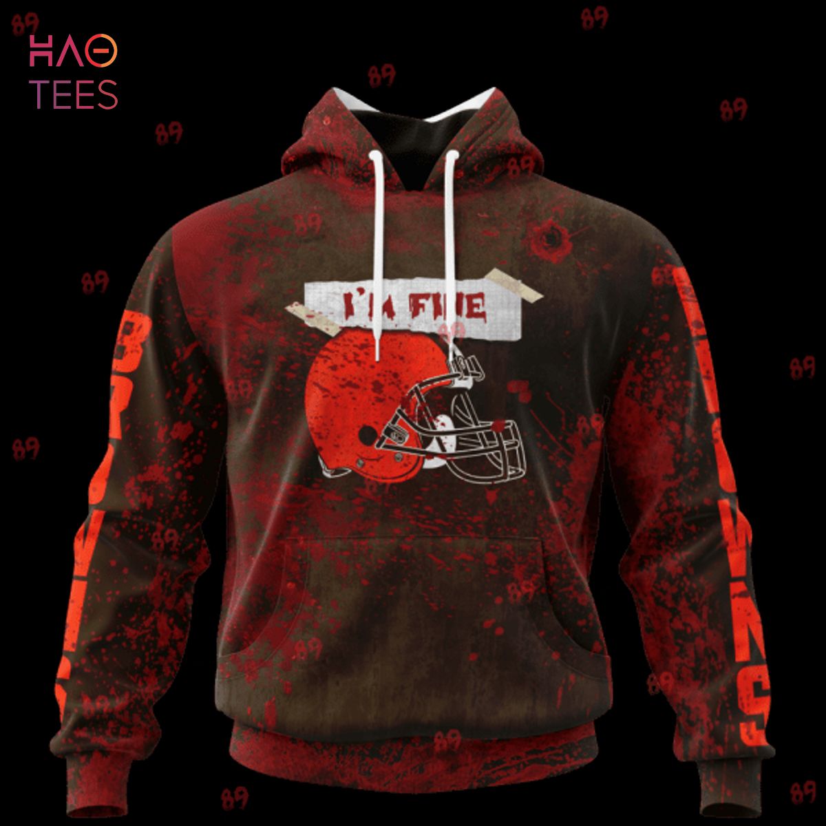 BEST Browns Halloween Blood Jersey LIMITED EDITION 3D Hoodie BEST Browns Halloween Blood Jersey LIMITED EDITION 3D Hoodie
