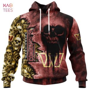 BEST Commanders Halloween Cemetery Skull Jersey LIMITED EDITION 3D Hoodie