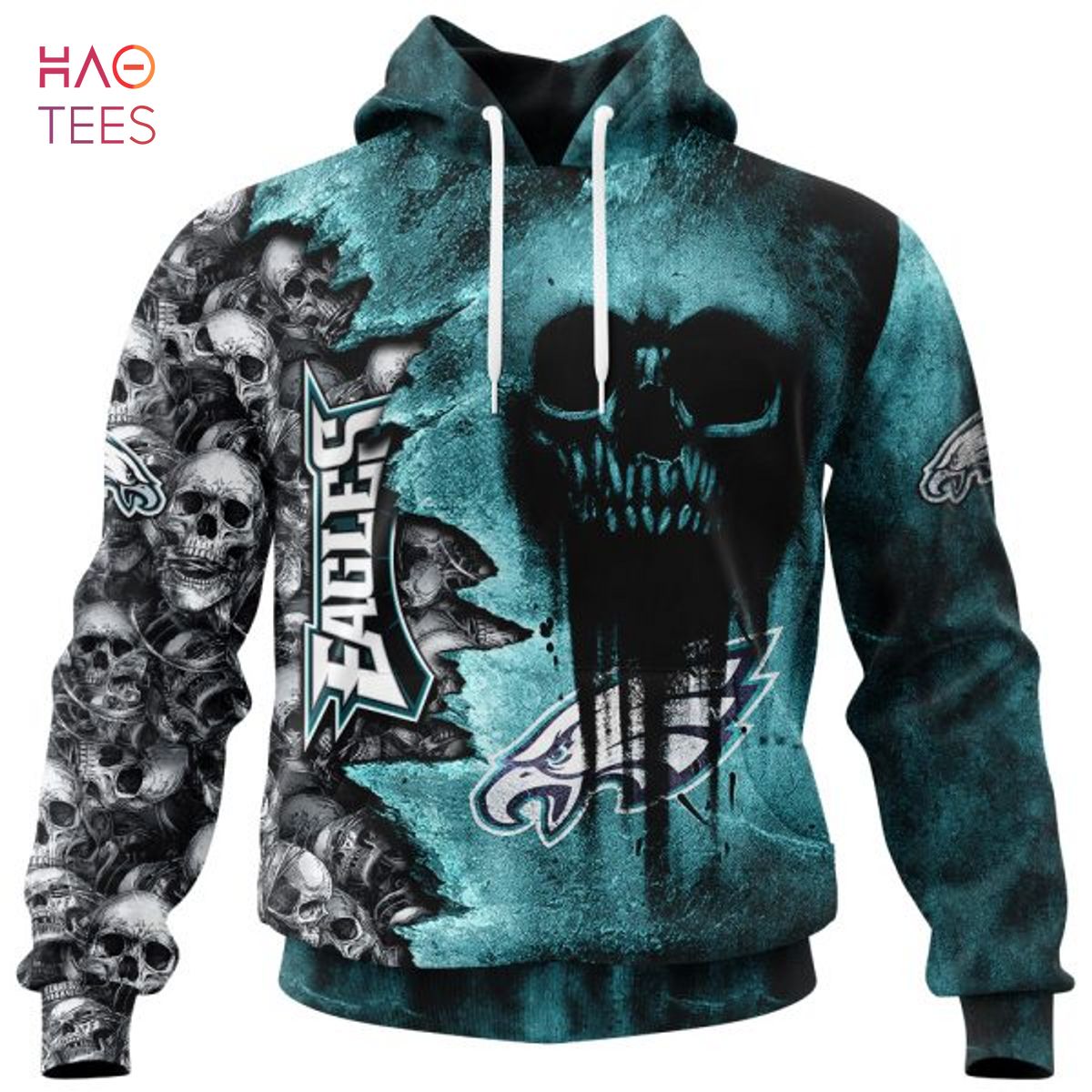 BEST Eagles Halloween Cemetery Skull Jersey LIMITED EDITION 3D Hoodie BEST Eagles Halloween Cemetery Skull Jersey LIMITED EDITION 3D Hoodie