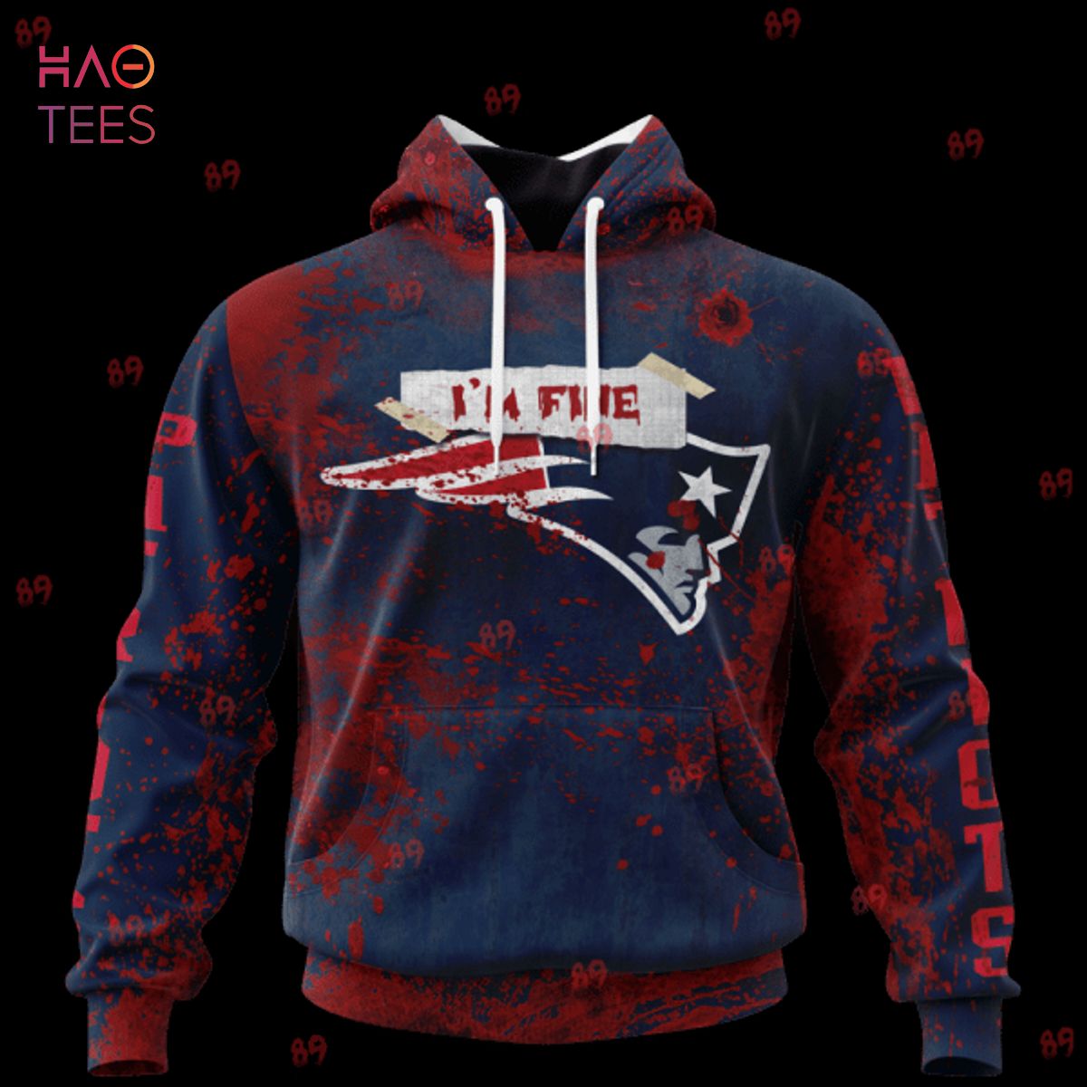 BEST Patriots Halloween Blood Jersey LIMITED EDITION 3D Hoodie
